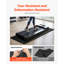 Tapis de tapis de marche pliable, de 1/4 po d'épaisseur, 24 po x 68 po pour tapis d'exercice elliptique sur tapis, tapis de protection en PVC haute densité, imperméable et antidérapant pour la salle de gym à domicile