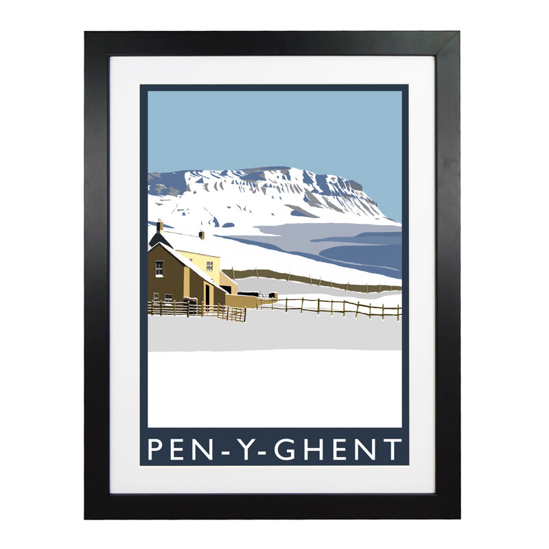 Pen-Y-Ghent by Richard O'Neil - Print, Black Wood Frame, 43.5 cm H x 33.5 cm W x 2.2 cm D