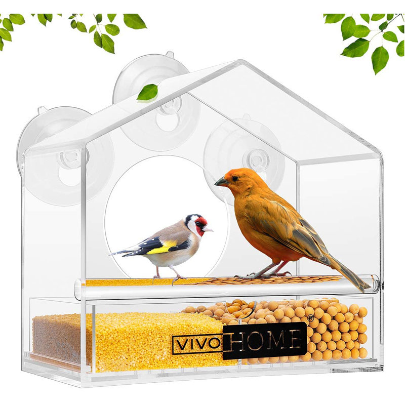 Mangeoire décorative pour oiseaux, H 5,5 po x l 4 po x P 7,9 po