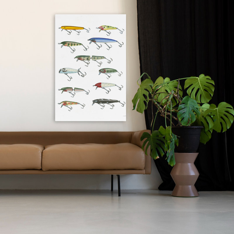 Fresh Catch IV - art animalier bleu-brun, H 48 po x l 32 po