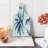 Ambesonne Psychedelic Tempered Glass Cutting Board Coconut Palm Tree Indigo