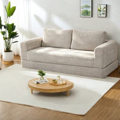 Canapés-lits pliables, futon en velours côtelé de 150 cm, canapé compact moderne pour la maison