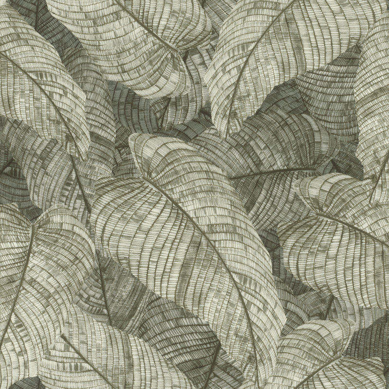 Papier peint feuilles Zepeda, Vert