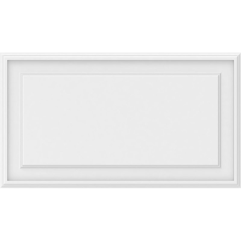 Panneau mural surélevé en PVC blanc Legacy, H 18 po x l 32 po x P 0,63 po