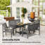 6 - Person Wood Patio Dining Set with Rectangular Table