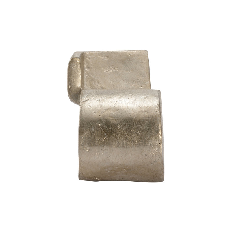 Misquote Letter Block, Metallic Silver