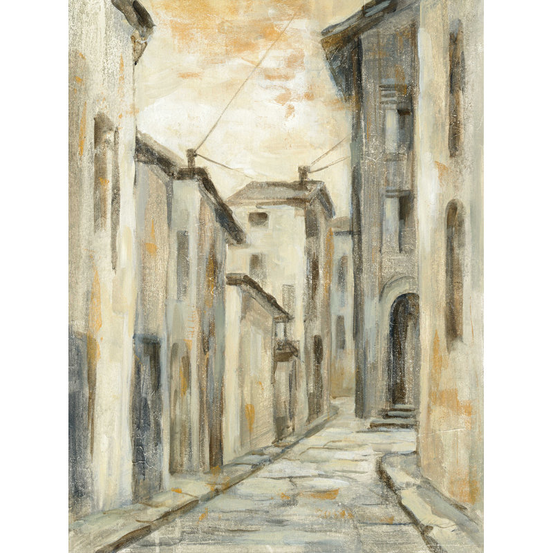 «European Village II» par Silvia Vassileva, reproduction sur toile tendue, H 24 po x l 18 po