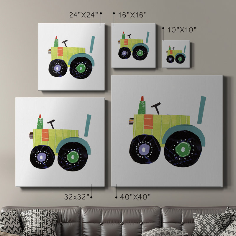 Tracteur III - Toile tendue avec châssis de qualité supérieure - prête à être accrochée