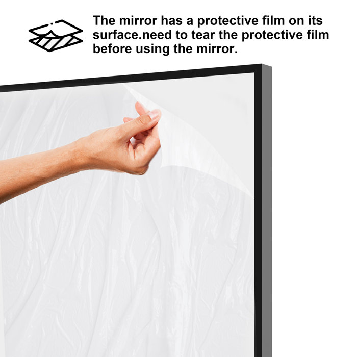 Ebern Designs Lesamuel Wall Mounted Black Vanity Mirror w/ Aluminum Frame for Bedroom, Entryway, Living Room | Wayfair