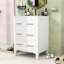 Meuble-lavabo compact avec lavabo en céramique et 3 tiroirs de rangement-1913354387