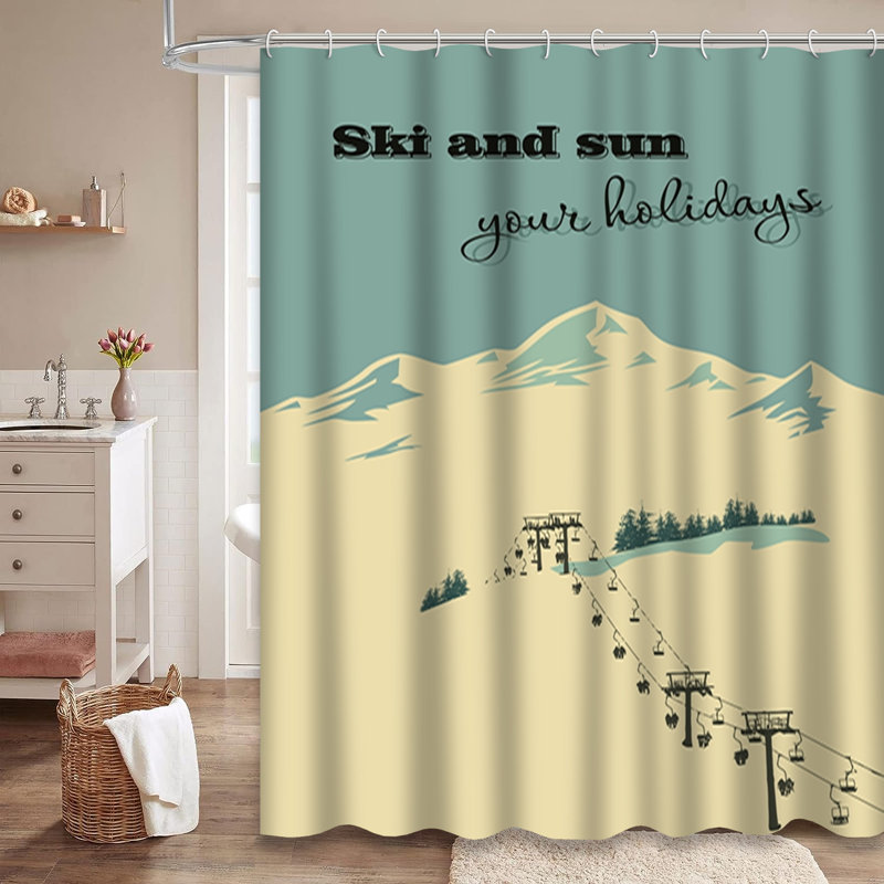 Rideau de douche Winter Mountain, L 72 po x l 72 po