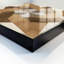 Wall mounted key box, Opens to the right, 30x30x5, Black, Geometric wood structure in warm tones, 