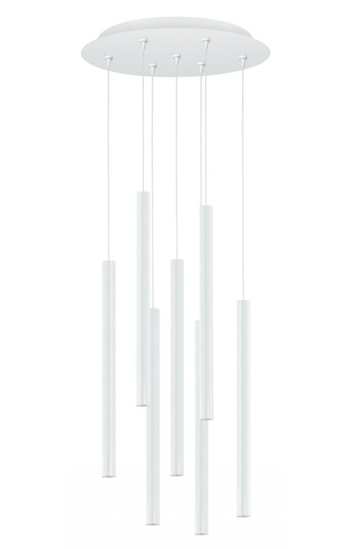 7 - Light LED Cluster Pendant, White