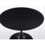 Table tulipe de 42,1 po de couleur noire, table de salle à manger de style Mid-Century pour 4 à 6 personnes - plateau de table rond en panneau de fibres à densité moyenne, table de salle à manger à piédestal, table de bout et table basse de loisir