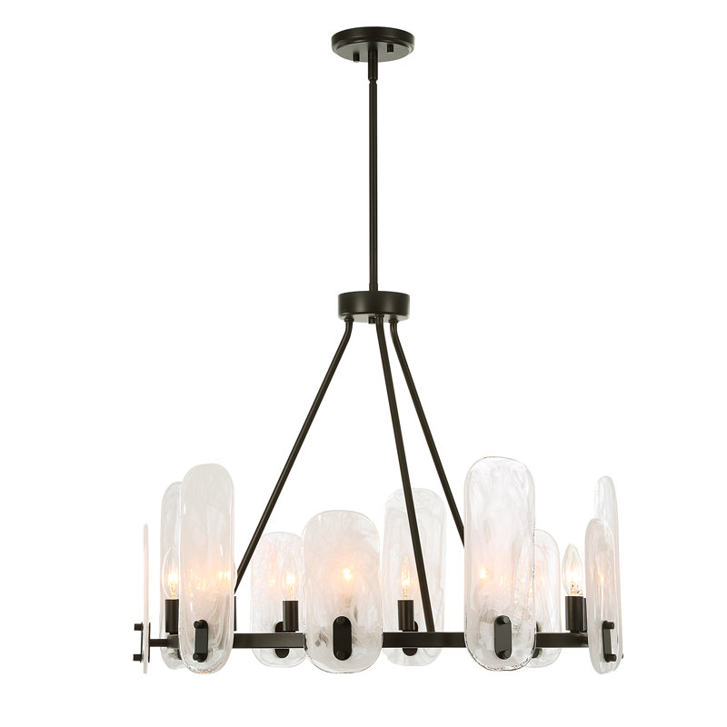 Ellipse 10 - Light Steel Classic / Traditional Chandelier