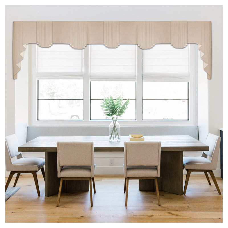 Floral Light Filtering Swag Valance Kit with Satin Ribbons