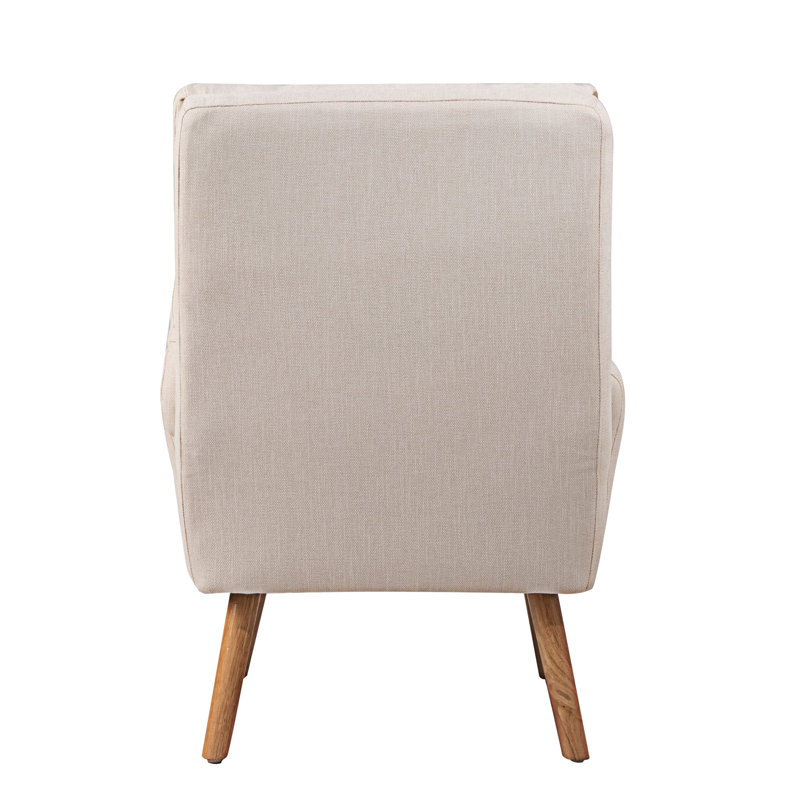 Ensemble de chaises d'appoint modernes avec repose-pieds, Beige