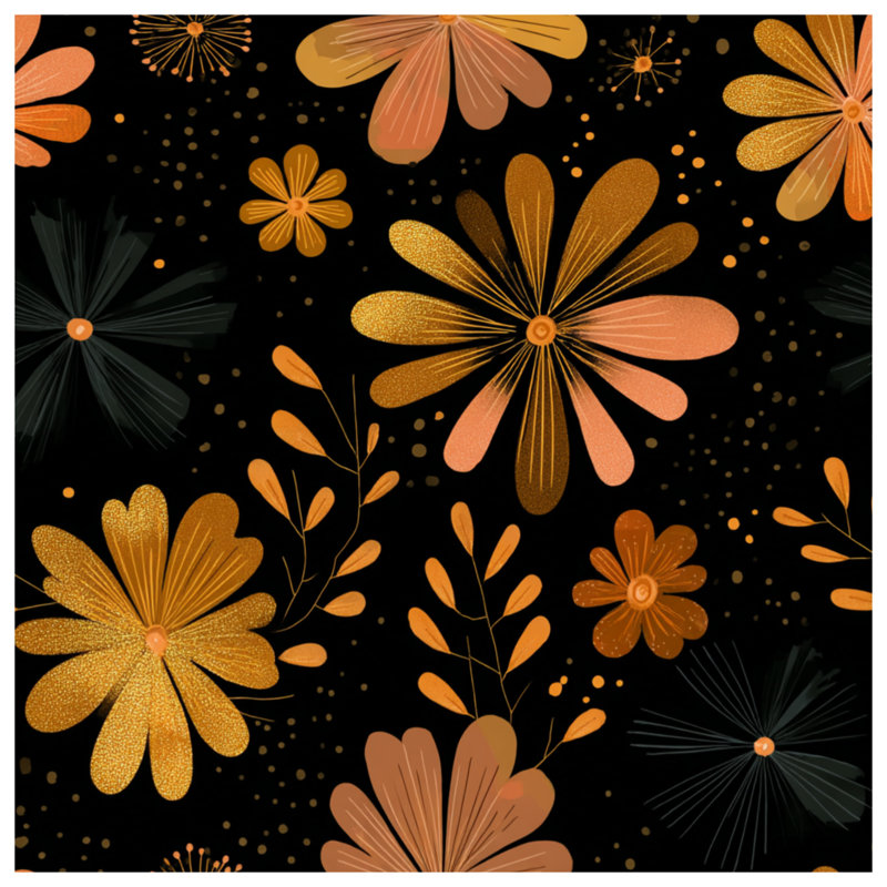 Coussin Floral, 14 X 14 pouces