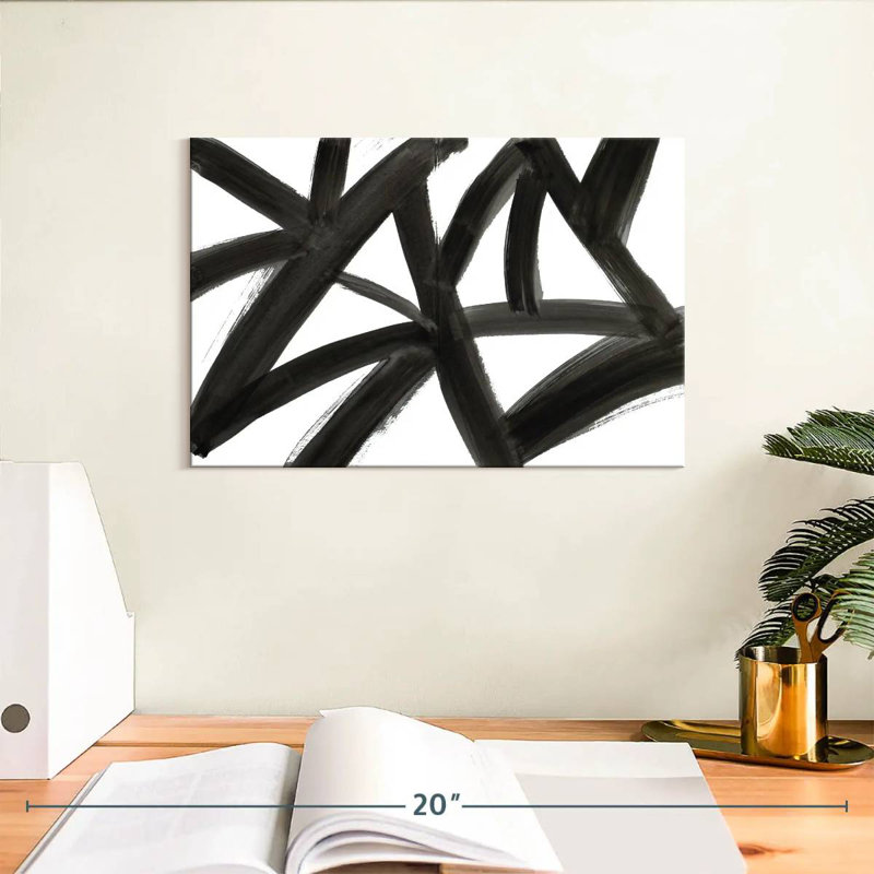 Avery Black Roads Abstract, 8" H x 12" W