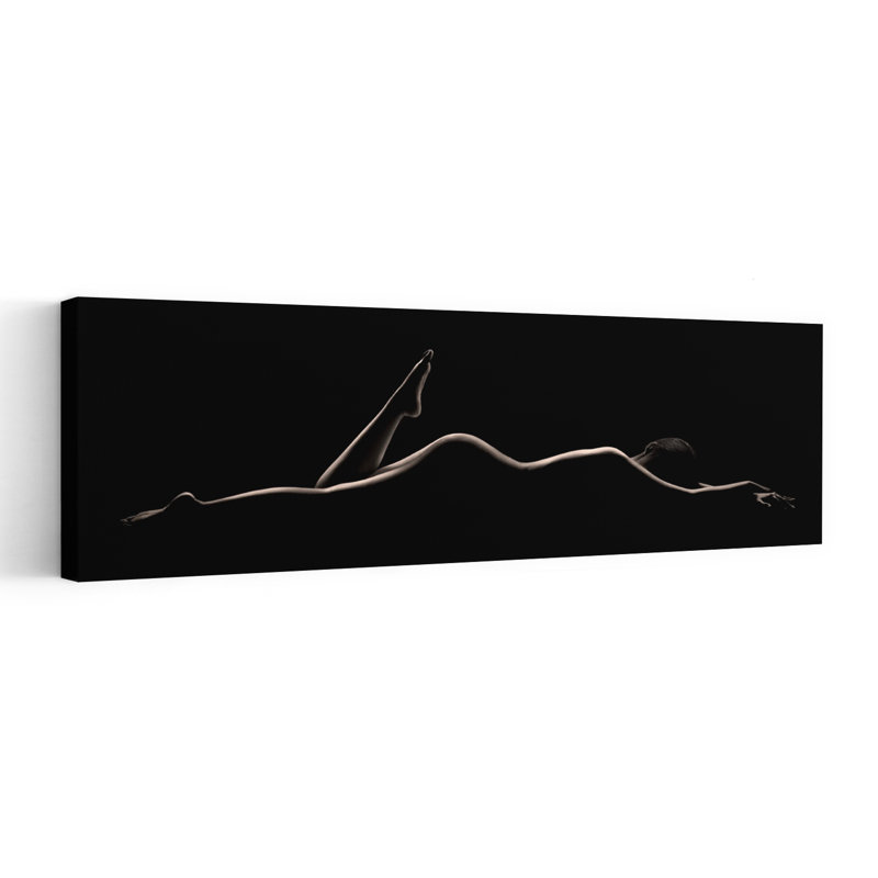 «Graceful Body Silhouette», art mural élégant et délicat, H 36 po x l 12 po
