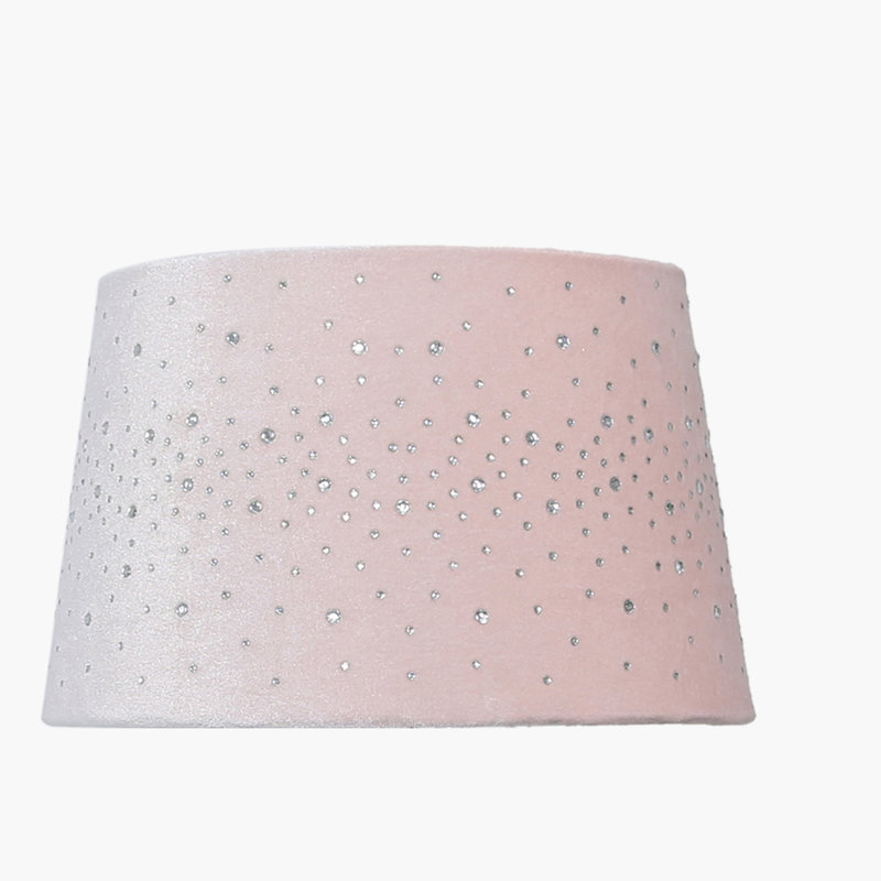 14cm H Velvet Empire Lamp Shade, Pink
