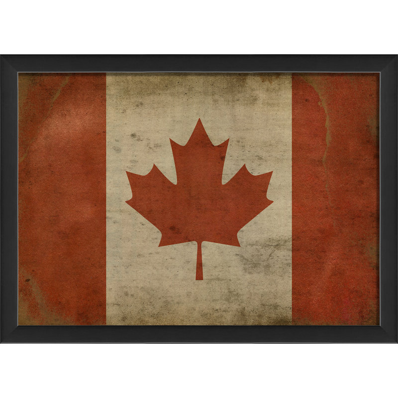« canadien flag iii », impression encadrée