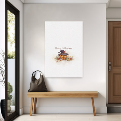 Joyeux Halloween Citrouille Paysage abstrait contemporain Nature Art mural Impression