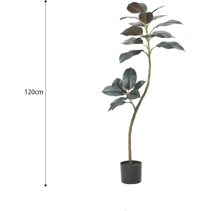 Hévéa artificiel, grand faux arbre avec pot, H 47,24 po
