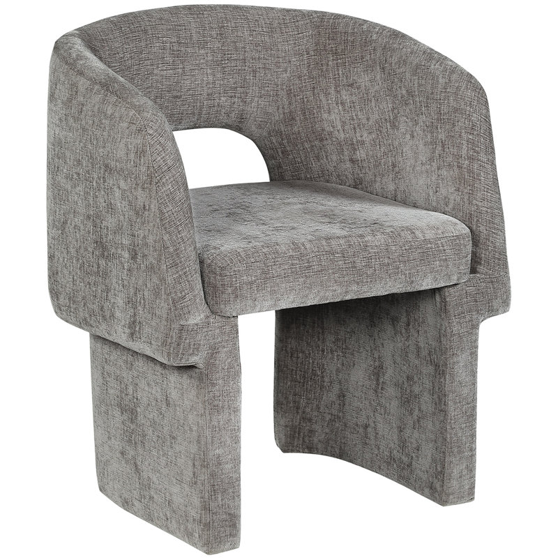 Ixone Fabric Dining Chair, Grey Chenille Fabric