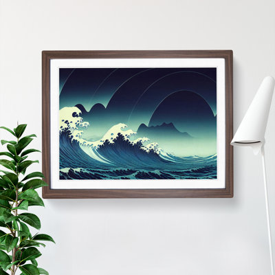 Japanese Wave Art Vol.1 1 Piece Single Picture Frame Wall Art