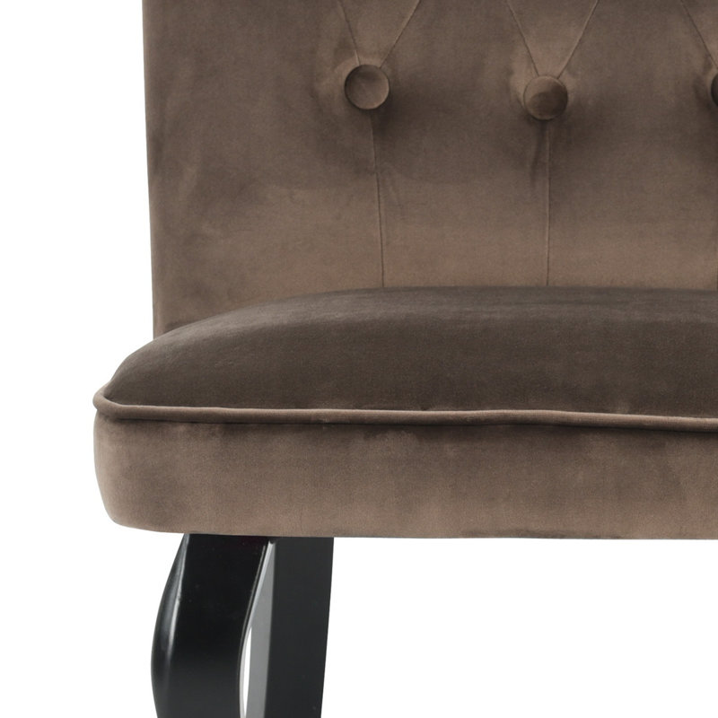 Peasely Upholstered Slipper Chair, Brown