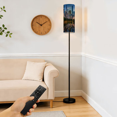 Floor Lamp  Central Park New York City dusk Dimmable Modern Standing Lamp with Remote Control Footswitch Bulb Lampshade Tall Pole Corner Lamp for Living Room Bedroom Office