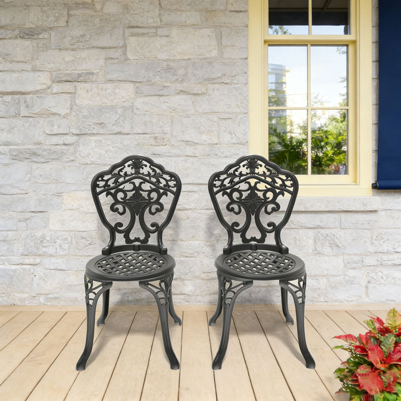 Cast Aluminum Patio Dining Chair 2PCS