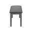 Banc rembourré gris de 42 po pour salle à manger - style transitionnel, bois massif, coussin en mousse épaisse, gris, transitionnel, coussin