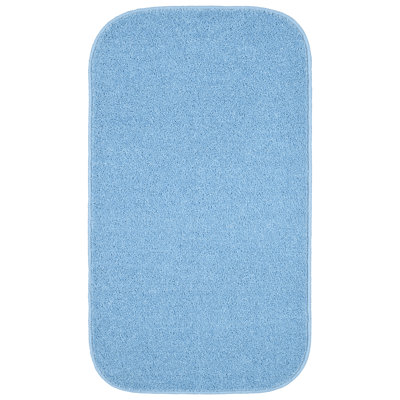 Sedona Bath Rug, Extra Soft Absorbent Plush Bath Rugs, Non-Slip, Quick Drying, Machine Washable, Plush Comfort for Bathroom Floor, Tub and Shower, 21" x 34", Basin Blue