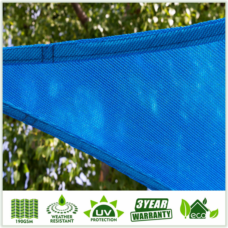 Toile d'ombrage en tissu Colourtree Triangle Sun, bleu, 20 pi x 20 pi x 20 pi