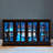 Captivating Antique Cherry Display Cabinet With Adjustable Glass Shelves And Led Strip Lights Beautiful Efficient An Elegant Design