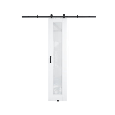 24 po x 80 po 1 surface de dalle blanche préfinie avec toute la quincaillerie de porte de grange
