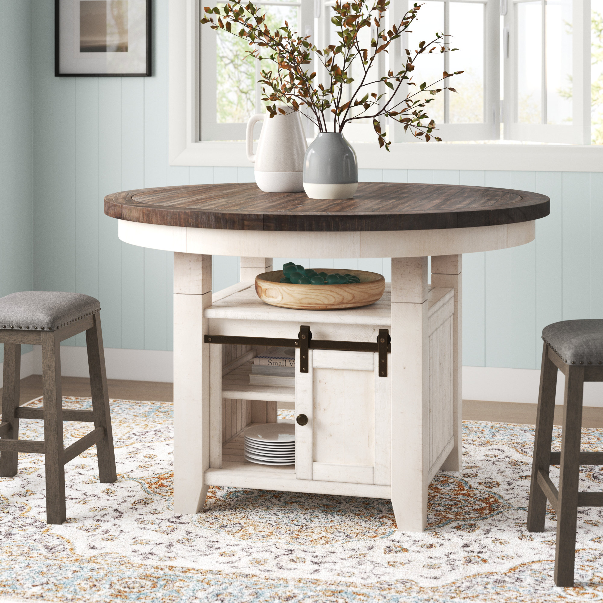 Circle high discount top kitchen table