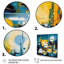 Nikkolette, pierre fluide bleue et jaune II sur toile-88539171-88539174