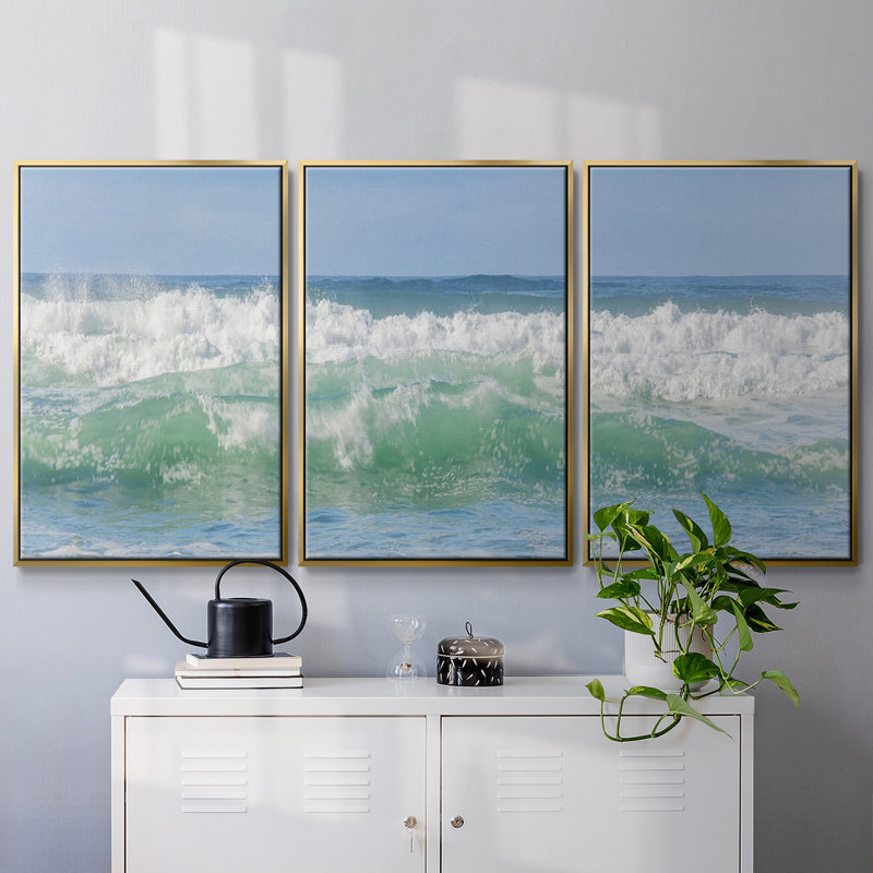 Wave Wave 3 pièces, H 40 po x l 78 po x P 2 po, Or
