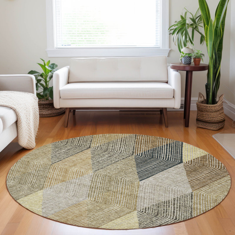 Tapis Aquaisha avec envers antidérapant, Rond 8 pi