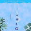 Ornement suspendu Evil Eye voiture Evil Blue Eye Charms pour rétroviseur perlé Accessoires de voiture Pendentifs pour cadre de porte de fenêtre Balcon (style vif)