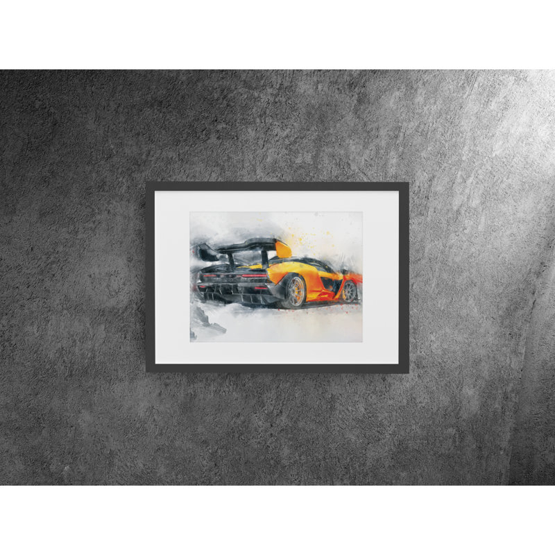 Hypercar - Single Picture Frame Print on Wood