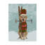 «Yellow Labrador, Skiing» par Fab Funky, impression sur toile-33422416