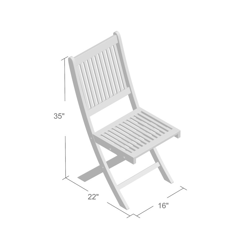 Blaser Wood Outdoor Folding Dining Armchair, Natural