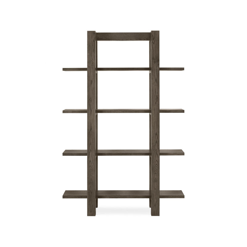 Bowenfels 180cm H x 120cm W Floating Bookcase, Dark Oak