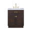 Meuble-lavabo de comptoir en marbre blanc Carrara de 30 po avec robinet Foosland-675296236-752379394