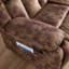 Ensemble de salon inclinable manuel moderne en microfibre 3 pièces avec fauteuil inclinable et causeuse avec console et canapé-131125719-131238529