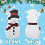 Décorations de blocs de bois d'hiver - bois naturel / accents blancs - bonhomme de neige et décor «Let It Snow» / plateau rustique à niveaux et manteau de cheminée